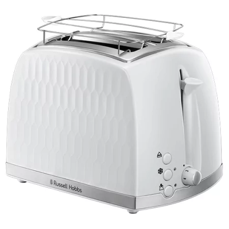 Kontrolsat - Honeycomb White 2-Slice Toaster - Russell Hobbs Kontrolsat - Honeycomb White 2-Slice Toaster - Russell Hobbs