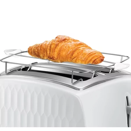 Kontrolsat - Honeycomb White 2-Slice Toaster - Russell Hobbs Kontrolsat - Honeycomb White 2-Slice Toaster - Russell Hobbs