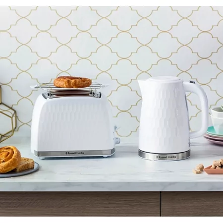 Kontrolsat - Torradeira para 2 Fatias Honeycomb White - Russell Hobbs Kontrolsat - Torradeira para 2 Fatias Honeycomb White - Russell Hobbs