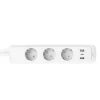 Extensão de Enchufe Inteligente Tapo TP-Link - Smart Wi-Fi Power Strip 3 Tomadas Schuko 10A + USB/USB-C Blanca