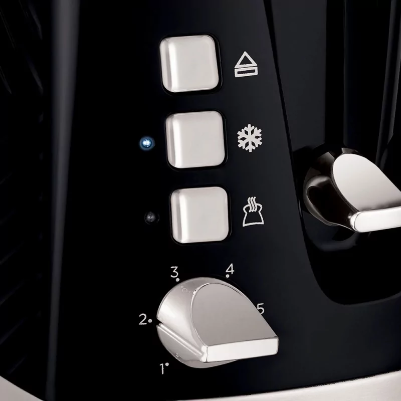 Kontrolsat - Russell Hobbs Toaster - Groove Black - 2 Slices - 26390-56