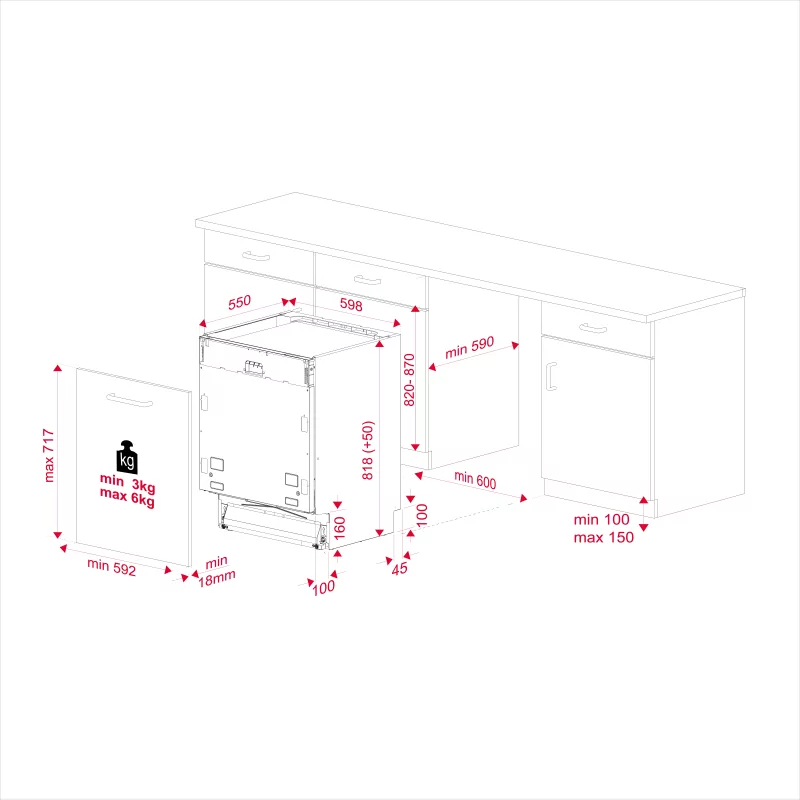 Kontrolsat - Teka Built-in Dishwasher DFI 46900 - 14 Place Settings, 9 Programs, Black