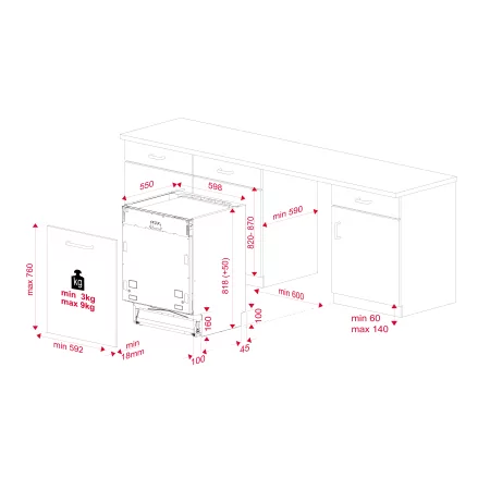Kontrolsat - TEKA Built-in Dishwasher DFI 46950 - 15 Place Settings, Black