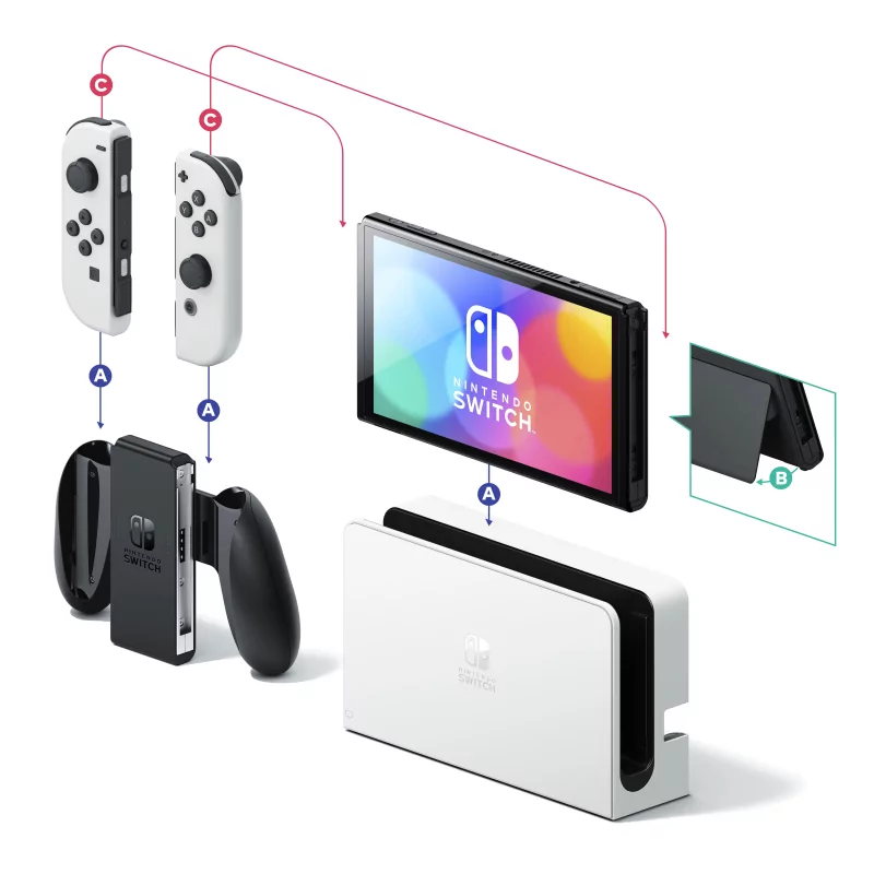 Kontrolsat - Consola Nintendo Switch - OLED - Branca