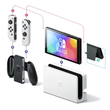Kontrolsat - Consola Nintendo Switch - OLED - Branca Kontrolsat - Consola Nintendo Switch - OLED - Branca