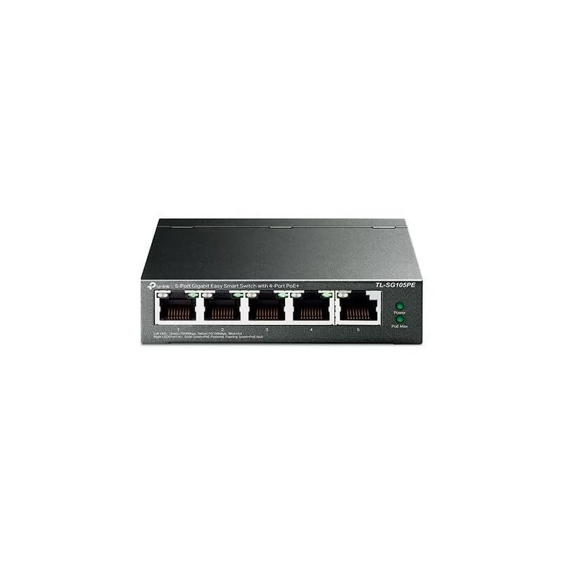 Switch POE 5 Portas Metálico TP-Link - TL-SG1005PE - Gigabit