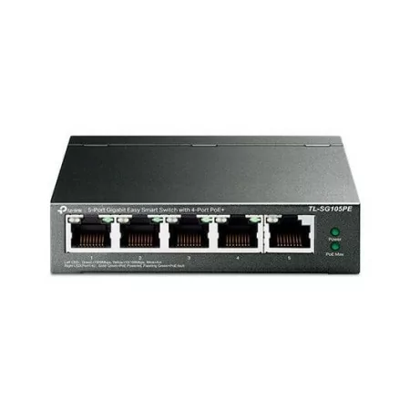 Switch POE 5 Portas Metálico TP-Link - TL-SG1005PE - Gigabit