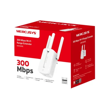 Kontrolsat - Mercusys Repeater - 300Mbps - MW300RE Kontrolsat - Mercusys Repeater - 300Mbps - MW300RE