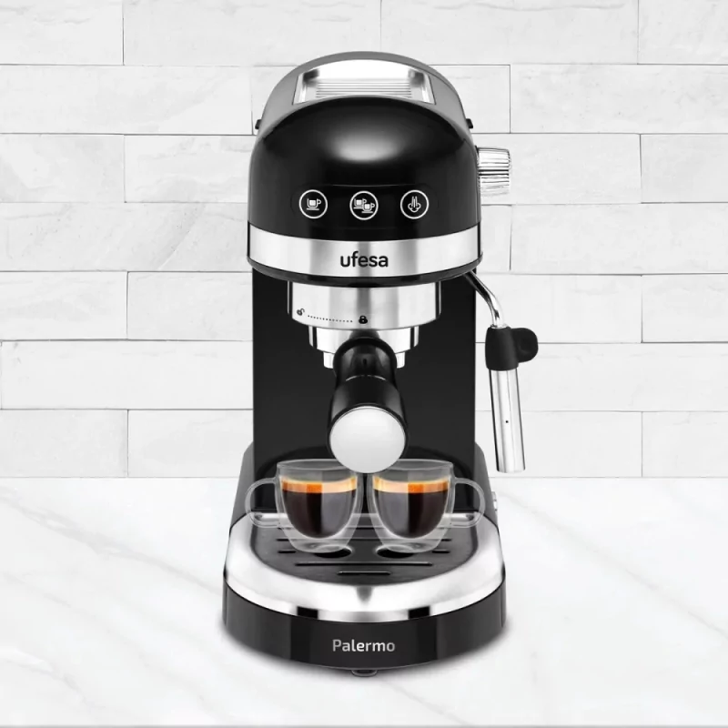 Kontrolsat - Máquina de Café Expresso Ufesa - 1350W - 20 Bares - Rápido Aquecimento