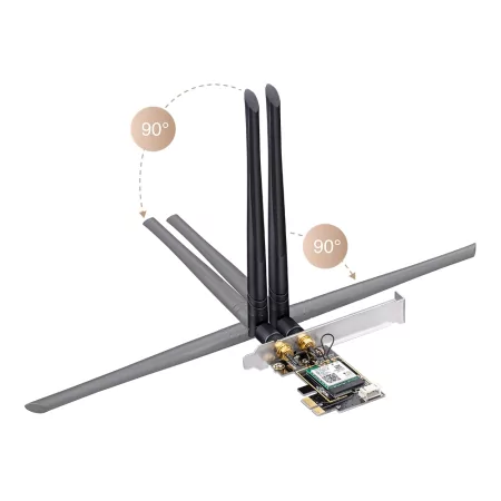 Kontrolsat - Placa de Rede Cudy - AX5400 - Wi-Fi 6E - WE3000 Kontrolsat - Placa de Rede Cudy - AX5400 - Wi-Fi 6E - WE3000