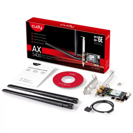 Kontrolsat - Placa de Rede Cudy - AX5400 - Wi-Fi 6E - WE3000 Kontrolsat - Placa de Rede Cudy - AX5400 - Wi-Fi 6E - WE3000
