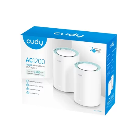 Kontrolsat - Mesh Cudy System - M1300 - AC1200 - Dual-Band Wi-Fi 5 - Pack 2 Units Kontrolsat - Mesh Cudy System - M1300 - AC1200 - Dual-Band Wi-Fi 5 - Pack 2 Units