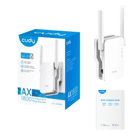 Kontrolsat - Repetidor Cudy - AX1800 - Dual-Band Wi-Fi 6 - RE1800 Kontrolsat - Repetidor Cudy - AX1800 - Dual-Band Wi-Fi 6 - RE1800