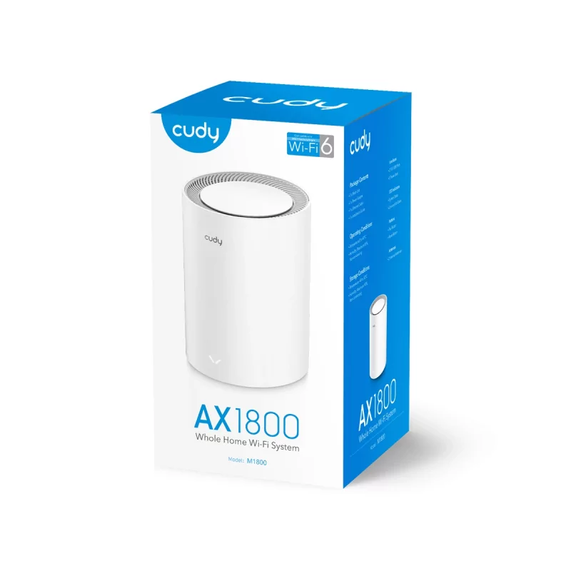 Kontrolsat - Mesh Cudy System - AX1800 - Dual-Band Wi-Fi 6 - M1800