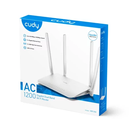 Kontrolsat - Router Cudy - AC1200 - Dual-Band Wi-Fi 5 - WR1300 Kontrolsat - Router Cudy - AC1200 - Dual-Band Wi-Fi 5 - WR1300