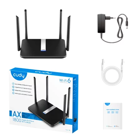 Kontrolsat - Router Cudy - AX1800 - Dual-Band Wi-Fi 6 - X6 Kontrolsat - Router Cudy - AX1800 - Dual-Band Wi-Fi 6 - X6