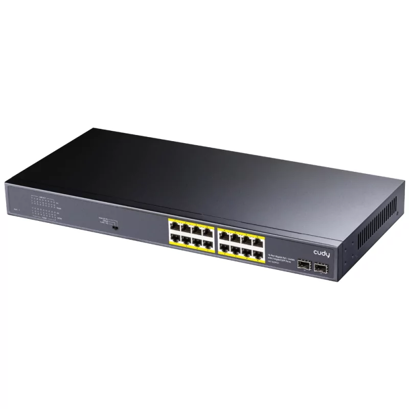 Kontrolsat - Cudy Switch - 16 Gigabit Ports - UnManaged PoE+ SFP