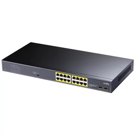 Kontrolsat - Switch Cudy - 16 Portas Gigabit - UnManaged PoE+ SFP