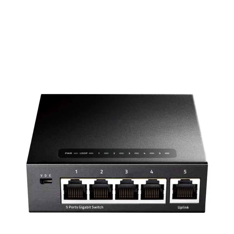 Kontrolsat - Cudy Switch - 5 Gigabit Ports - UnManaged - GS105 Kontrolsat - Cudy Switch - 5 Gigabit Ports - UnManaged - GS105