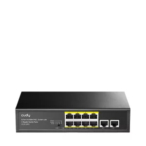 Kontrolsat - Switch Cudy - 8 Portas 10/100Mbps - UnManaged PoE+ - FS1010PG