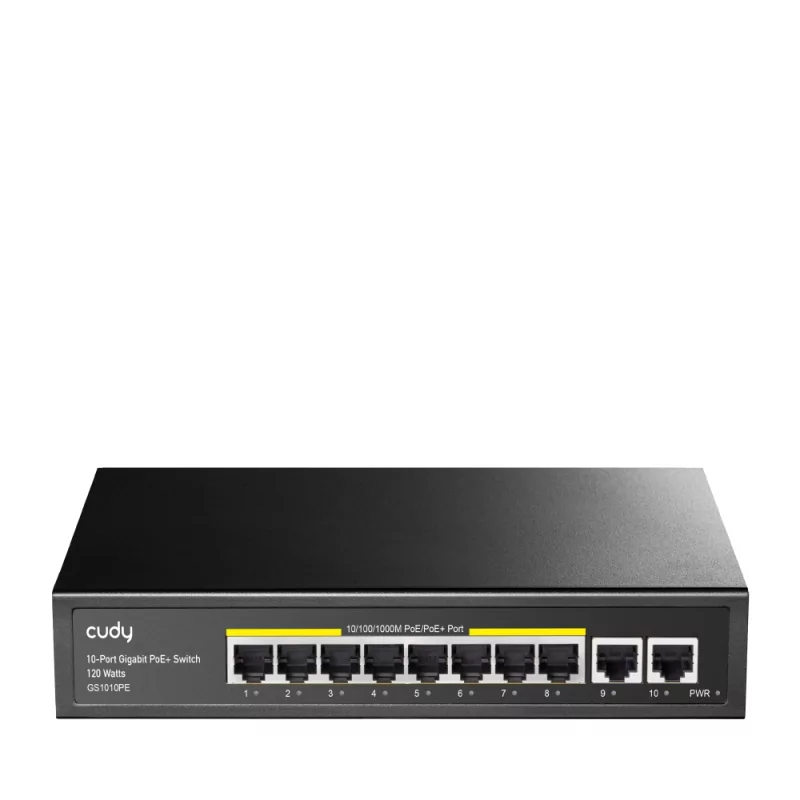 Kontrolsat - Switch Cudy - 10 Portas Gigabit - UnManaged - GS1010PE Kontrolsat - Switch Cudy - 10 Portas Gigabit - UnManaged - GS1010PE