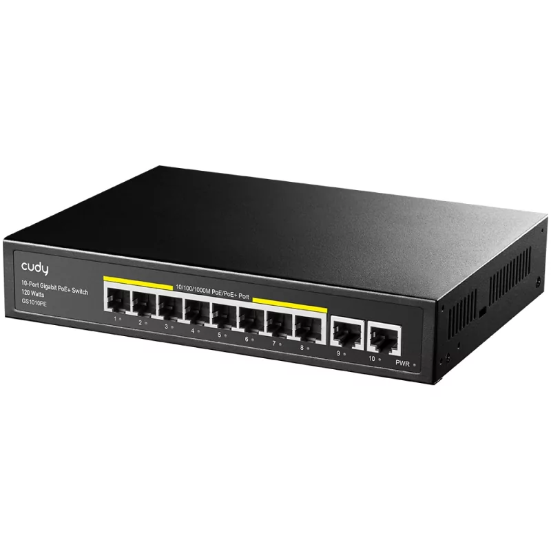 Kontrolsat - Switch Cudy - 10 Portas Gigabit - UnManaged - GS1010PE