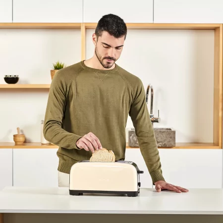 Kontrolsat - Taurus Toaster - Vintage Cream - 2 Slices - 1400W Kontrolsat - Taurus Toaster - Vintage Cream - 2 Slices - 1400W
