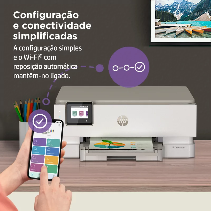 Kontrolsat - Impressora HP - Multifunções - Envy Inspire 7220e - 242P6B