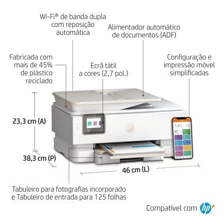 Kontrolsat - Impressora HP - Multifunções - Envy Inspire - Wireless - 7920e Kontrolsat - Impressora HP - Multifunções - Envy Inspire - Wireless - 7920e