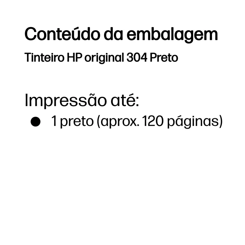 Kontrolsat - Tinteiro HP - Preto - 120 Páginas - N9K06AE
