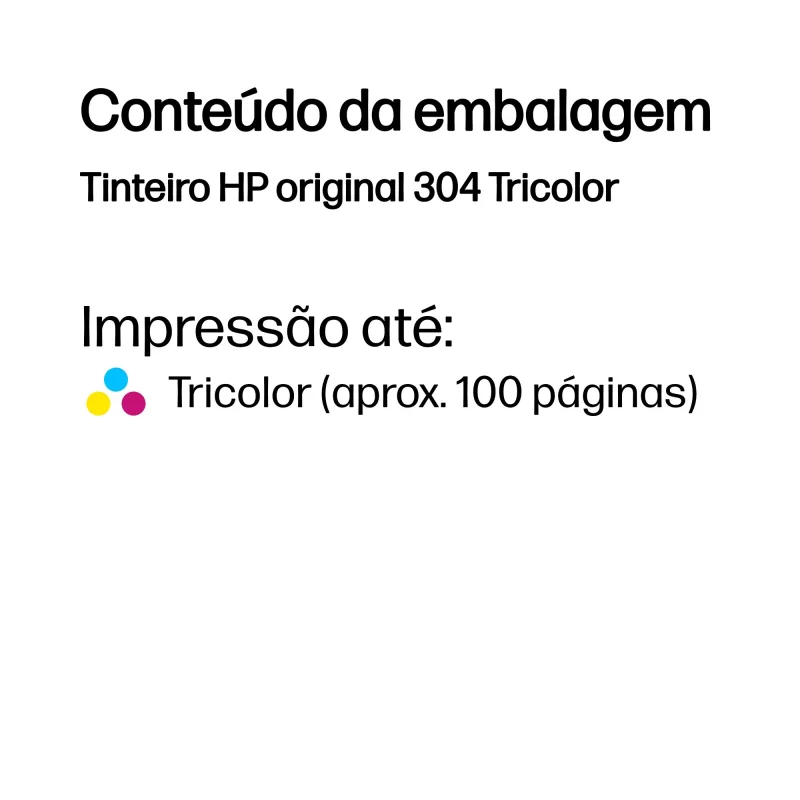 Kontrolsat - Tinteiro HP - Tricolor - 100 Páginas - N9K05AE