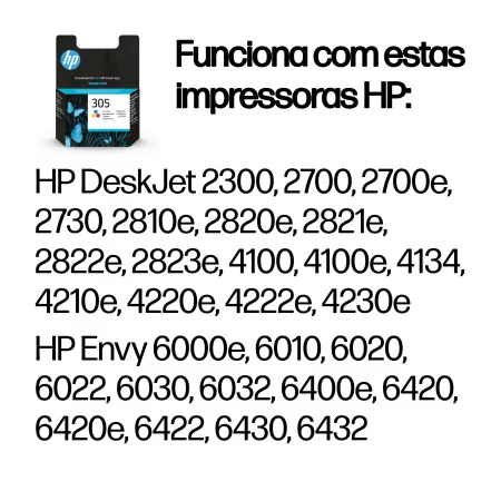 Kontrolsat - Tinteiro HP - Tricolor - 100 Páginas - 3YM60AE