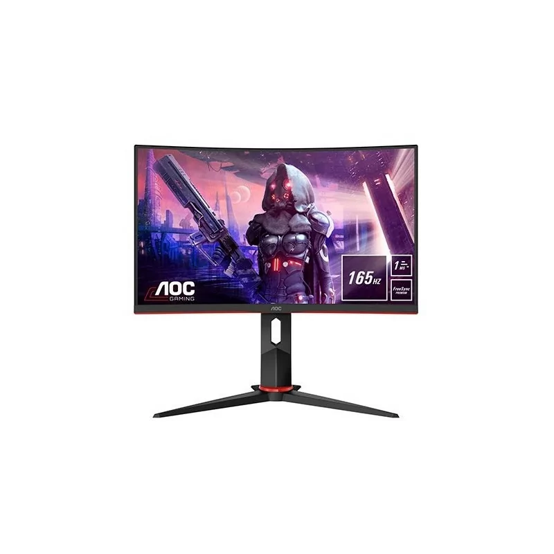 Monitor Curvo Gaming IPS LED 24" AOC - C24G2U/BK - 165Hz FreeSync - Full HD