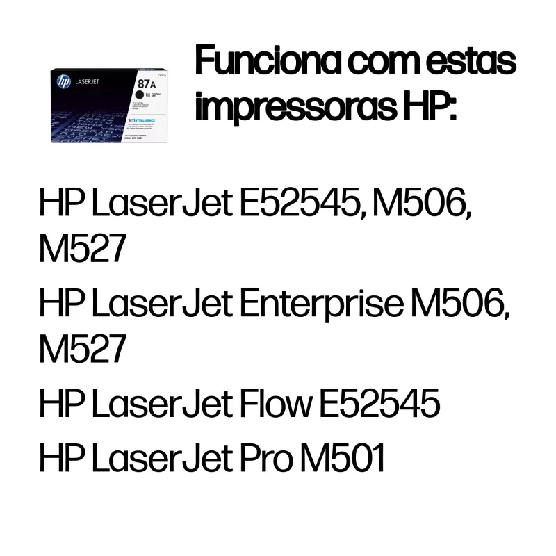 Kontrolsat - Toner HP - Preto - 9000 Páginas - CF287A