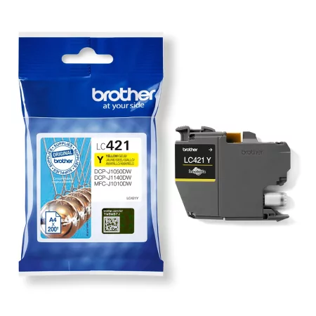 Kontrolsat - Brother Ink Cartridge - Yellow - 200 Pages - LC421 Kontrolsat - Brother Ink Cartridge - Yellow - 200 Pages - LC421