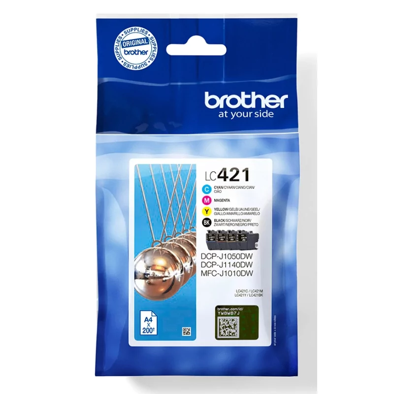 Kontrolsat - Tinteiro Brother - Pack 4 Cores - 200 Páginas - LC421 Kontrolsat - Tinteiro Brother - Pack 4 Cores - 200 Páginas - LC421