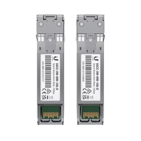 Kontrolsat - Módulo Ubiquiti - UACC-OM-MM-10G-D 10G SFP+ Multi-Mode Optical - Pack 2x Kontrolsat - Módulo Ubiquiti - UACC-OM-MM-10G-D 10G SFP+ Multi-Mode Optical - Pack 2x