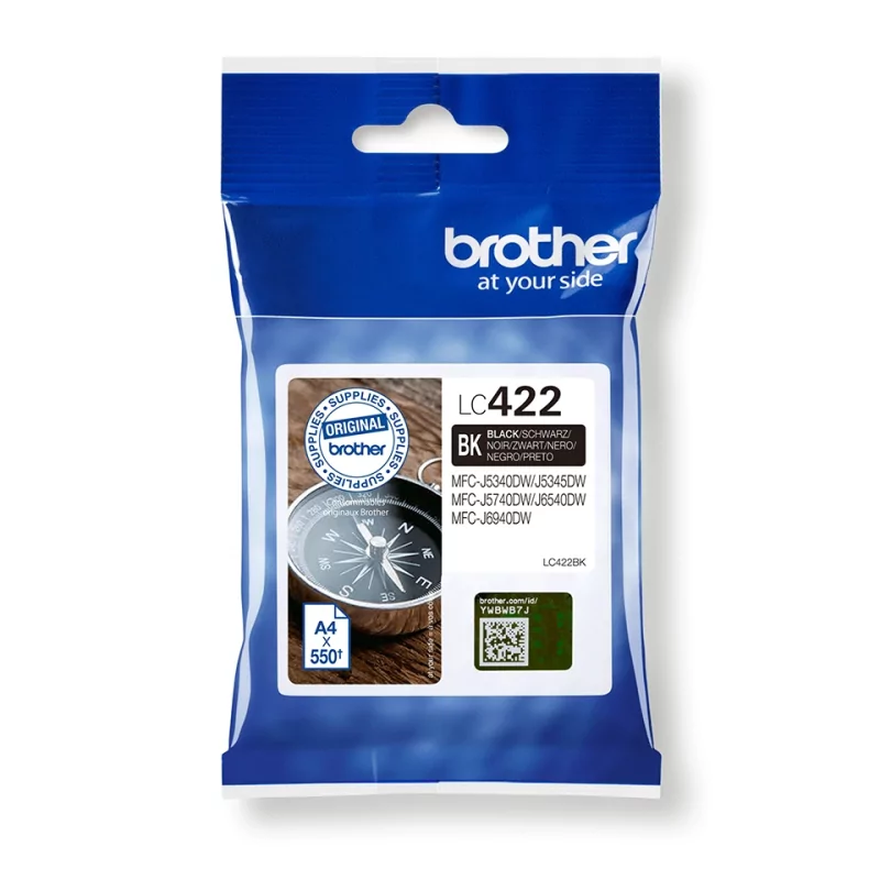 Kontrolsat - Brother Ink Cartridge - Black - 550 Pages - LC422BK Kontrolsat - Brother Ink Cartridge - Black - 550 Pages - LC422BK