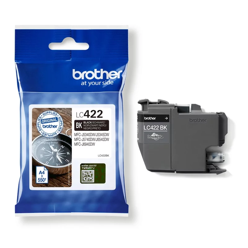 Kontrolsat - Tinteiro Brother - Preto - 550 Páginas - LC422BK