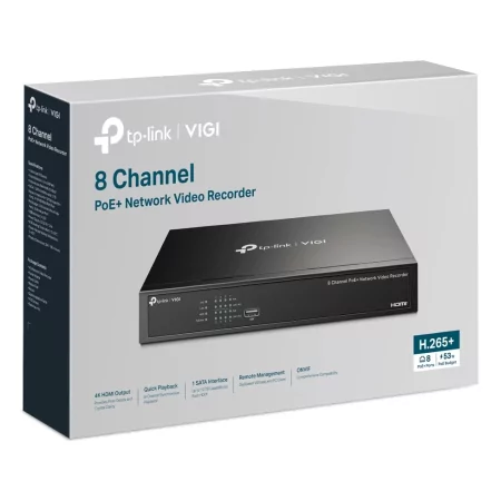 Kontrolsat - TP-Link Recorder - 8 PoE Channels - VIGI NVR1008H-8P Kontrolsat - TP-Link Recorder - 8 PoE Channels - VIGI NVR1008H-8P
