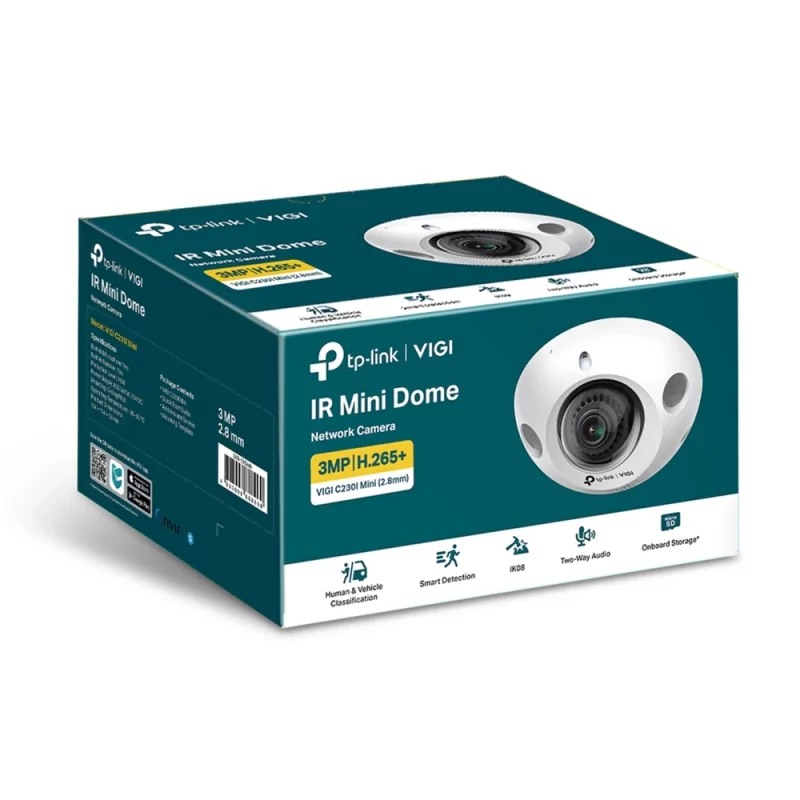 Kontrolsat - Câmara Dome TP-Link - 2.8mm - 3MP - IR 30m - VIGI C230I Mini