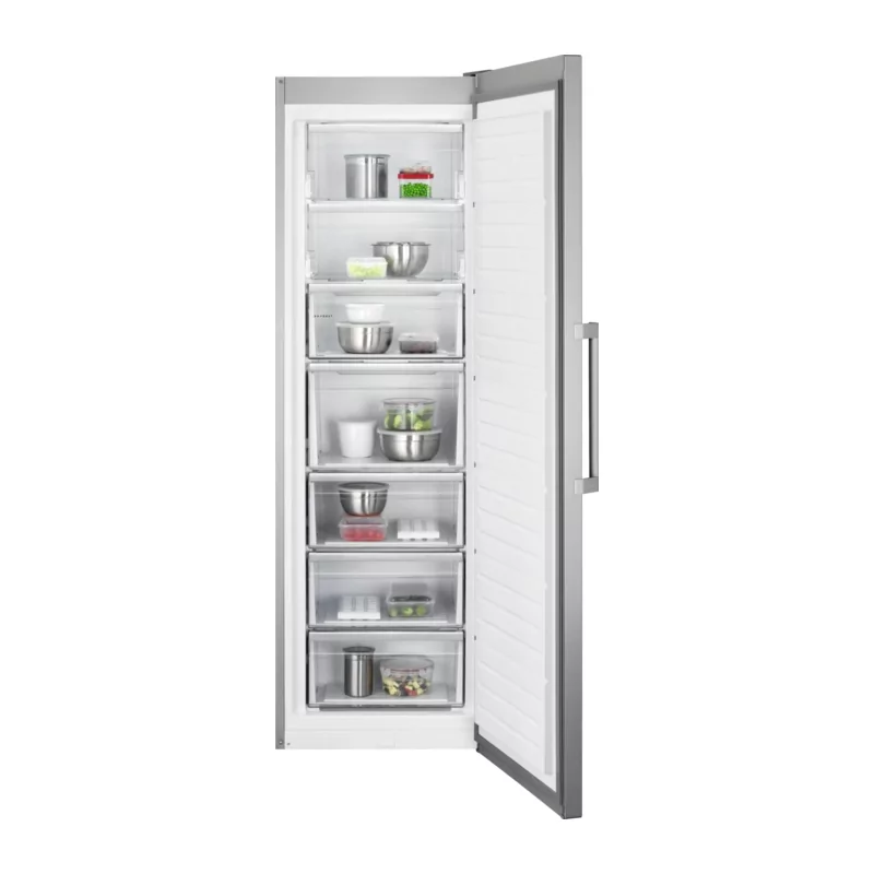 Kontrolsat - AEG Vertical Chest Freezer - 279L - No Frost - Class E - Stainless Steel - AGB728E3NX Kontrolsat - AEG Vertical Chest Freezer - 279L - No Frost - Class E - Stainless Steel - AGB728E3NX