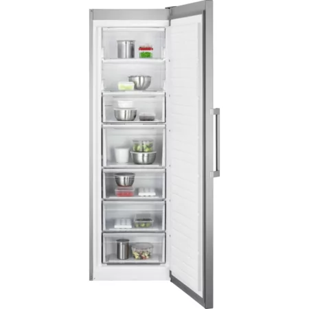Kontrolsat - Arca Congeladora Vertical AEG - 279L - No Frost - Classe E - Inox - AGB728E3NX Kontrolsat - Arca Congeladora Vertical AEG - 279L - No Frost - Classe E - Inox - AGB728E3NX