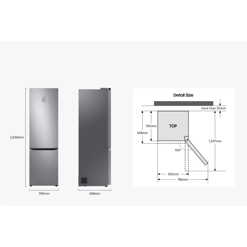 Kontrolsat - Combinado Samsung RB38C607AS9 (387L - Classe A - Inox)