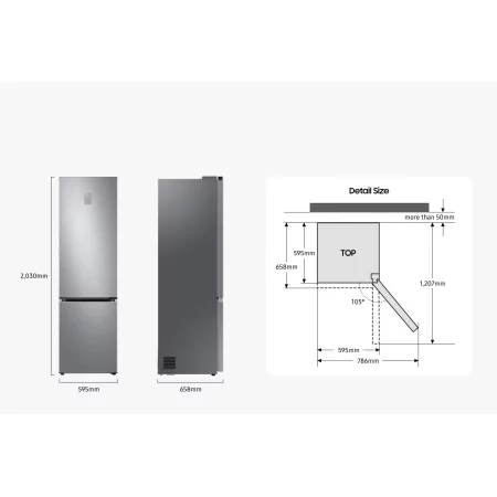 Kontrolsat - Combinado Samsung RB38C607AS9 (387L - Classe A - Inox)
