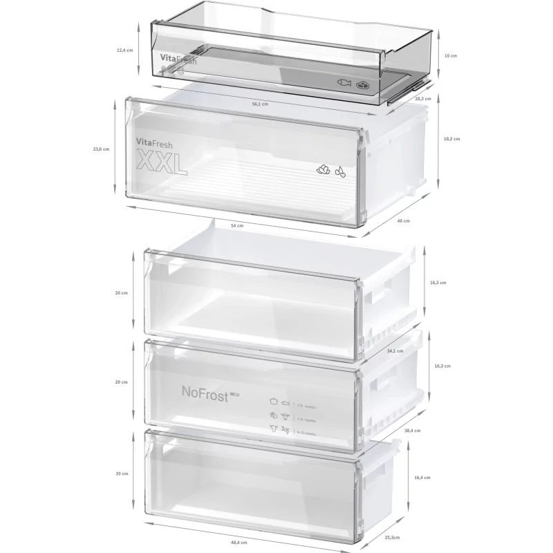 Kontrolsat - Bosch KGN497LDF Fridge Freezer (440L - Class D - Inox)