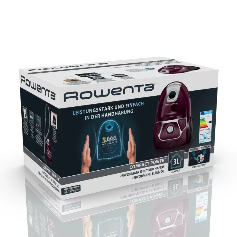 Kontrolsat - Rowenta Compact Power Bagged Vacuum Cleaner - (3L - 750W - 75dB) - RO3969EA