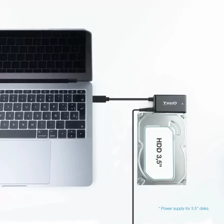 Kontrolsat - TooQ Hard Drive Adapter - USB-C - 2.5" - 3.5" - TQHDA-02C Kontrolsat - TooQ Hard Drive Adapter - USB-C - 2.5" - 3.5" - TQHDA-02C