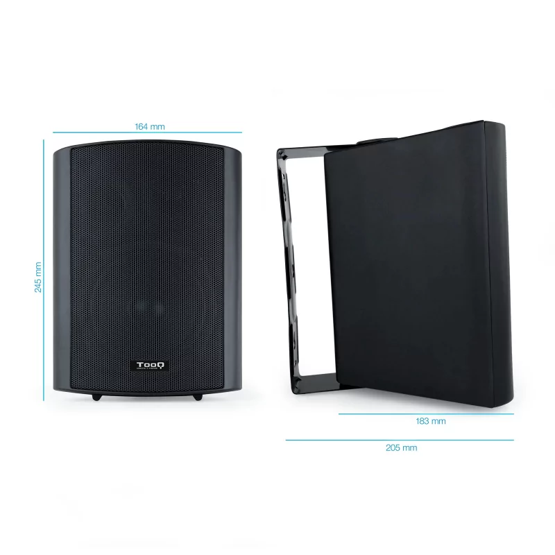 Kontrolsat - Colunas Amplificadoras TooQ - 2.0 / Suporte de Parede - 60W - Preto - TQOWS-01B