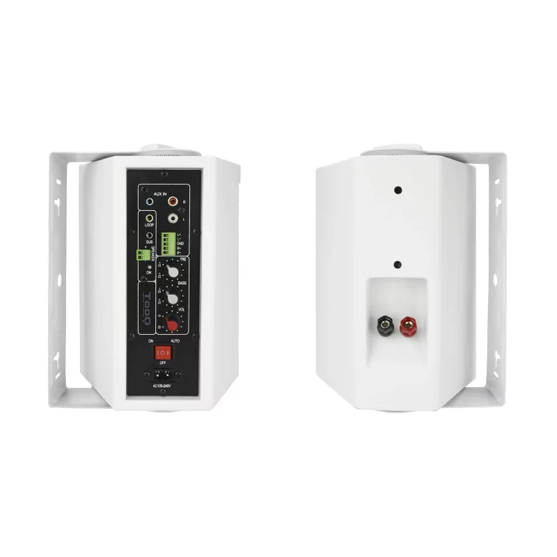 Kontrolsat - Colunas Amplificadoras TooQ - 2.0 / Suporte de Parede - 60W - Branco - TQOWS-01B